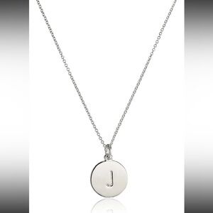 Kate Spade New York Initial Pendant Necklace J Silver